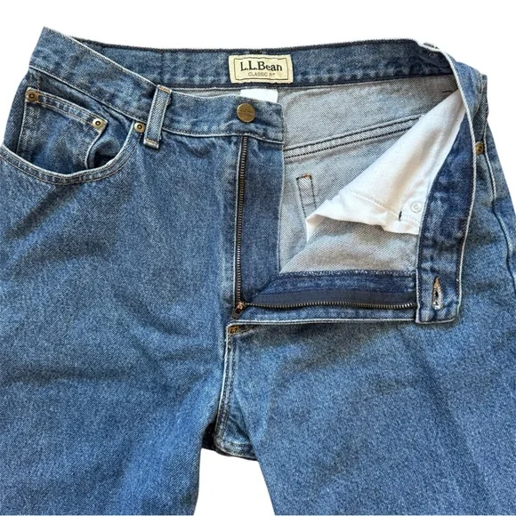 L.L. Bean Women’s 12 Regular Jeans Classic Fit 100% Cotton High Rise Denim VGT - Picture 6 of 11